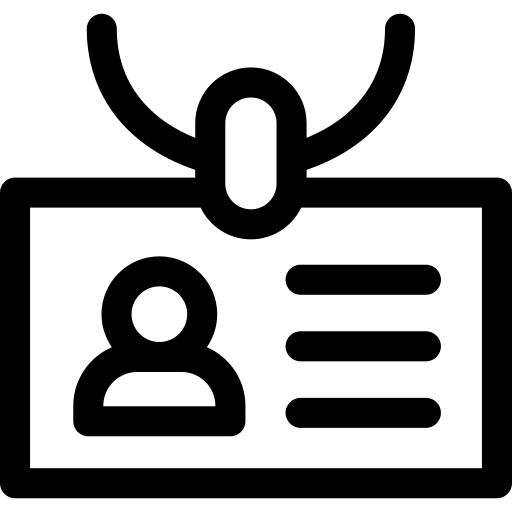Flat icon showing a rectangular certificate with a ribbon seal, indicating certification or academic qualification.